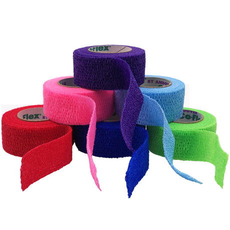 Cohesive Bandage CoFlex® NL 2 Inch X 5 Yard Self-Adherent Closure Neon Pink / Blue / Purple / Light Blue / Neon Green / Red NonSterile 12 lbs. Tensile Strength - BeHope