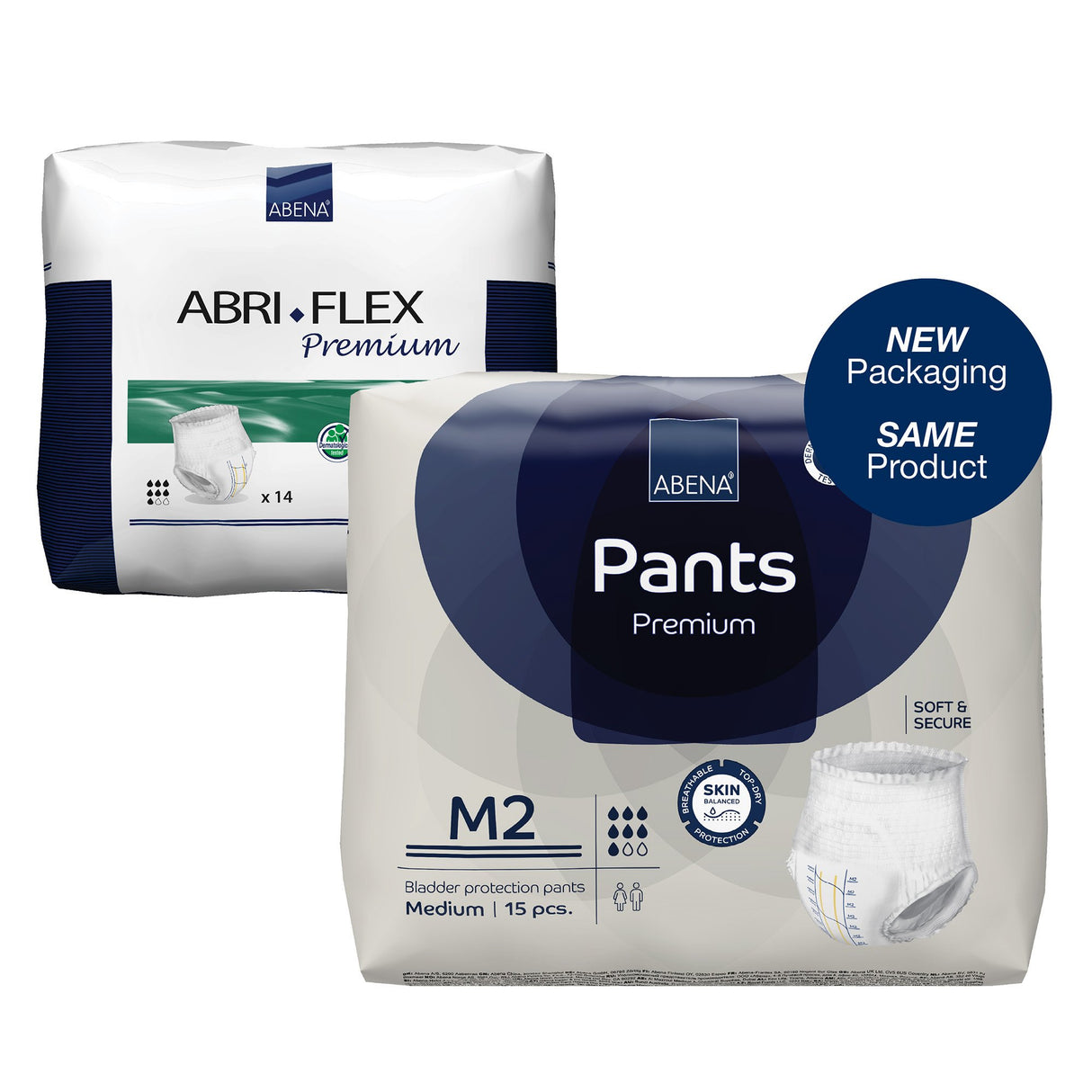 Unisex Adult Absorbent Underwear Abena® Premium Pants M2 Pull On with Tear Away Seams Medium Disposable Heavy Absorbency - BeHope