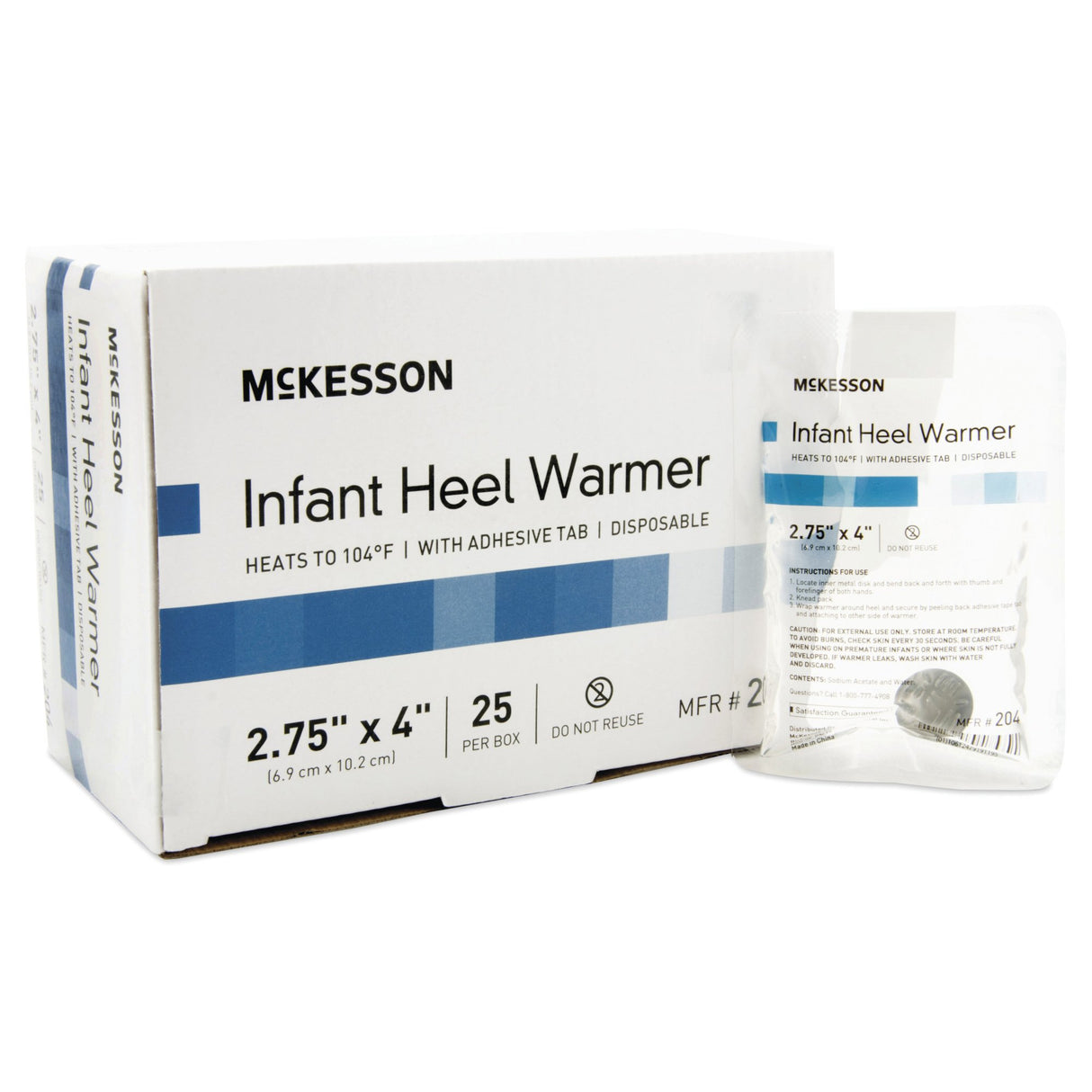 Instant Infant Heel Warmer McKesson Heel One Size Fits Most Sodium Acetate / Water Disposable - BeHope