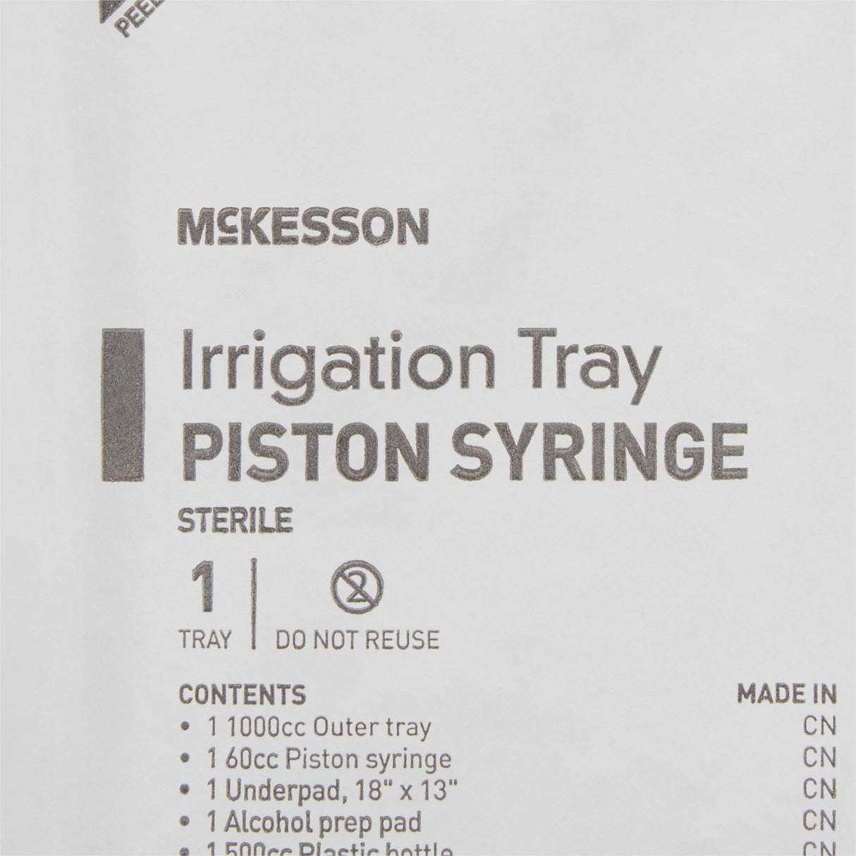 Irrigation Tray McKesson - BeHope