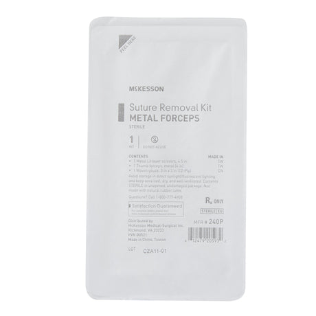 McKesson Suture Removal Kit with Metal Forceps - BeHope