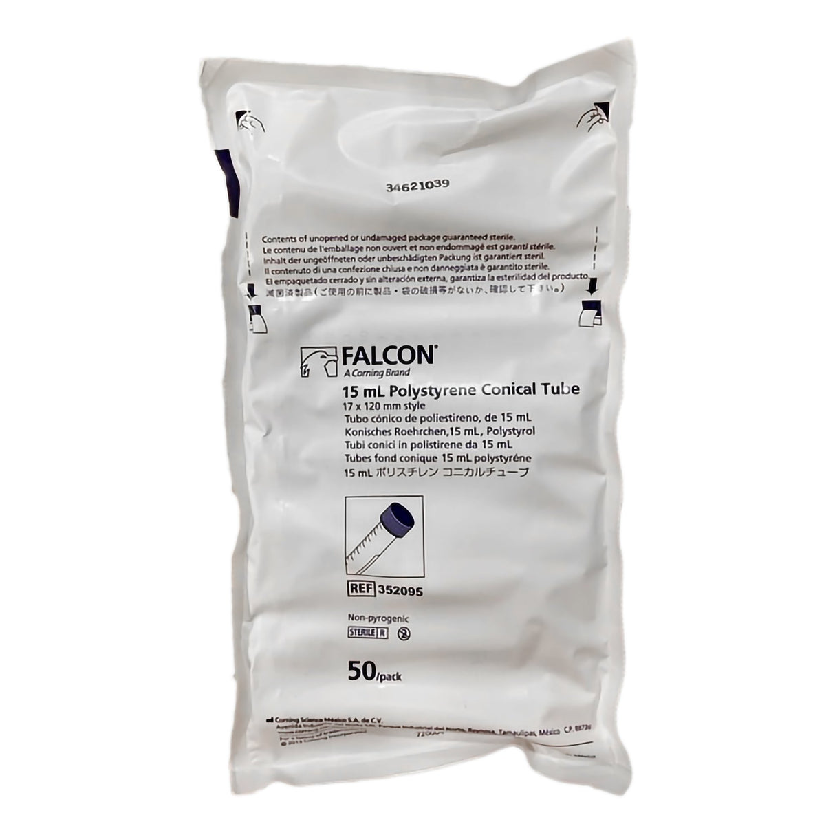 Falcon® Centrifuge Tube Plain 15 mL Screw Cap Polystyrene Tube - BeHope
