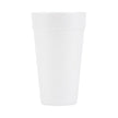 20 oz. Styrofoam Drinking Cup White Disposable - BeHope