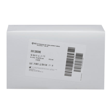 IV Extension Set SmartSite™ Needle-Free Port Small Bore 6 Inch Tubing Without Filter Sterile - BeHope