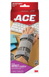 Wrist Brace 3M™ Ace™ Aluminum / Nylon / Polyester / Polypropylene / Polyurethane / Spandex Left Hand Gray One Size Fits Most - BeHope
