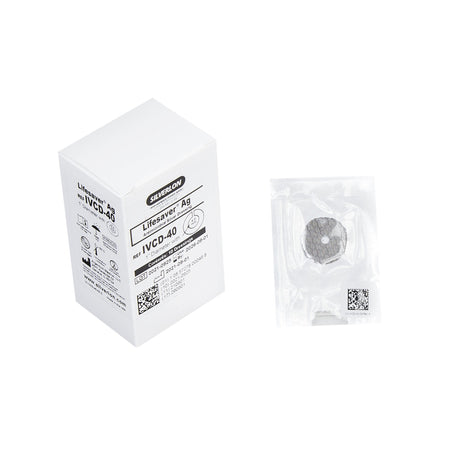 Antimicrobial Protective Disc Silverlon® Lifesaver AG™ Silver 1 Inch Disc / 4 mm Hole Diameter Sterile - BeHope