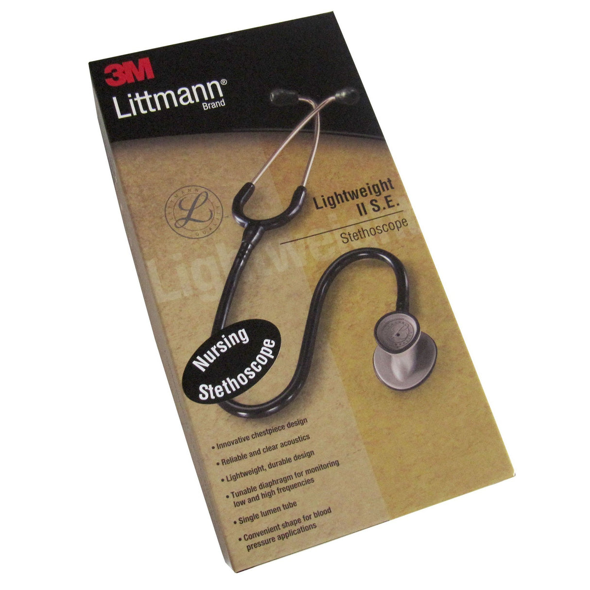 General Exam Stethoscope 3M™ Littmann® Lightweight II S.E. Black 1-Tube 28 Inch Tube Double Sided Chestpiece - BeHope