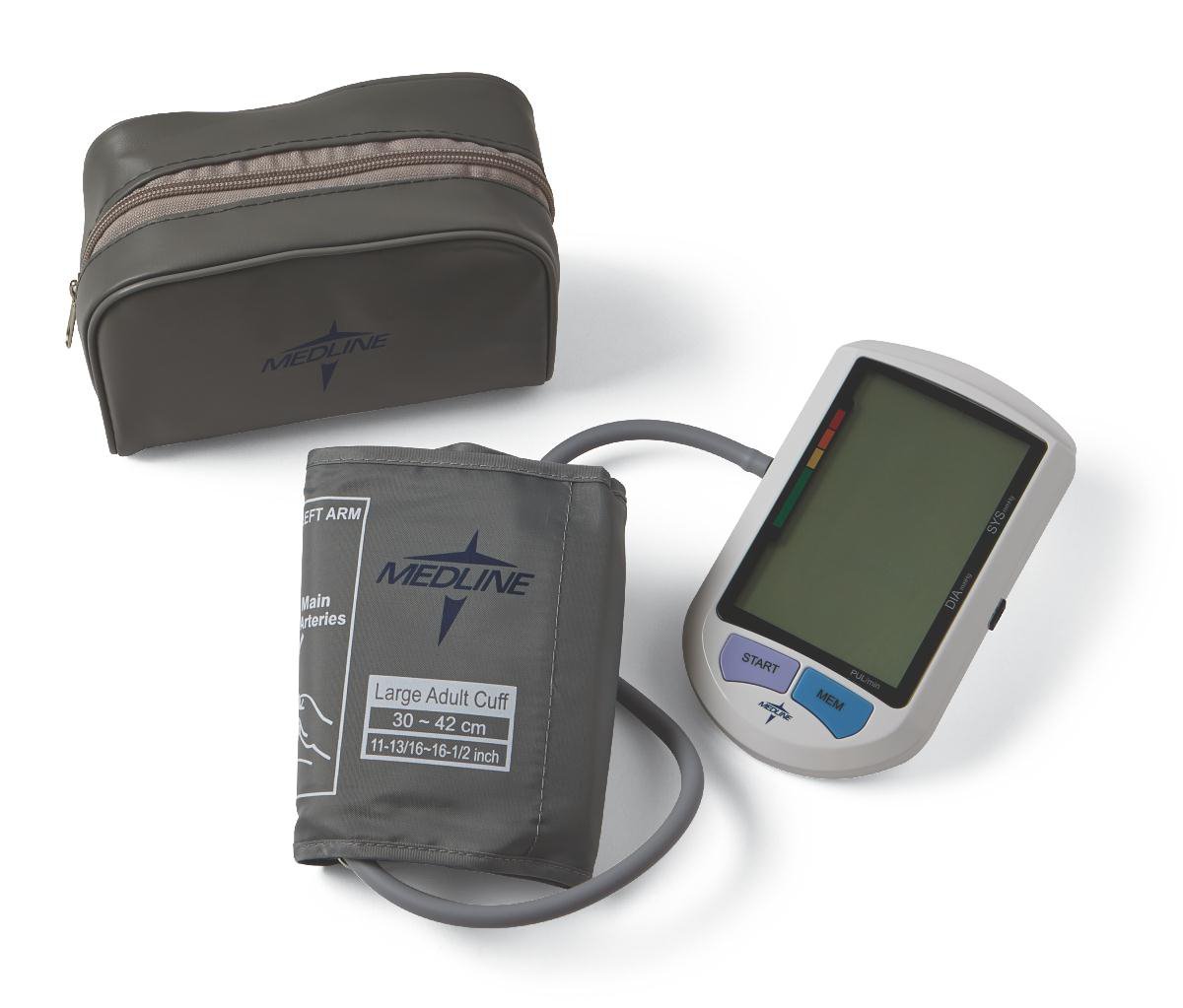 Home Automatic Digital Blood Pressure Monitor Medline Adult Cuff Nylon Cuff 30 - 42 cm Desk Model - BeHope