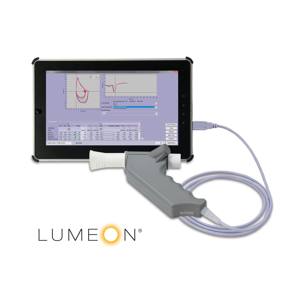 Spirometer System Mckesson Lumeon™ Easy on-PC Integrated Digital - BeHope
