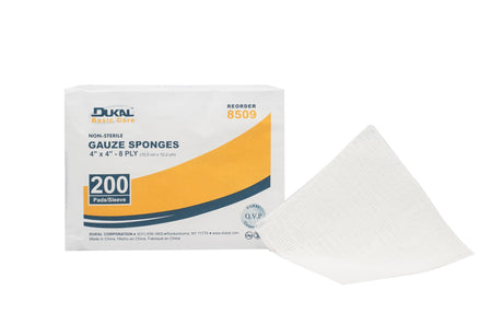 Gauze Sponge Basic Care 4 X 4 Inch 8-Ply NonSterile 200 per Pack - BeHope