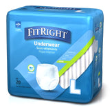 Absorbent Underwear FitRight® Extra Pull On with Tear Away Seams Adult Large Unisex Disposable Moderate Absorbency - BeHope