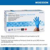 Exam Glove McKesson Confiderm® 6.8C X-Large NonSterile Nitrile Standard Cuff Length Fully Textured Blue Chemo Tested / Fentanyl Tested - BeHope