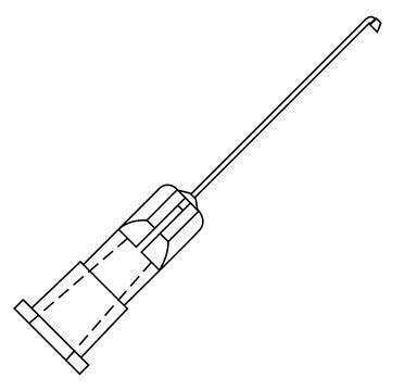 Hydrodissection Cannula 27 Gauge 90° Angled 1 mm Flattened Tip - BeHope