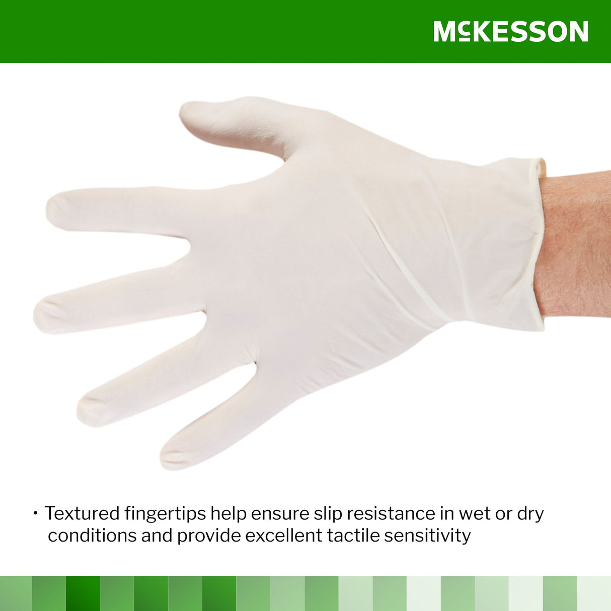 Exam Glove McKesson Confiderm® CL X-Small NonSterile Latex Standard Cuff Length Textured Fingertips Ivory Not Rated - BeHope