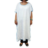 Shower Poncho White One Size Fits Most Open Sides Snap Closure Unisex Reusable - BeHope