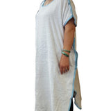 Shower Poncho White One Size Fits Most Open Sides Snap Closure Unisex Reusable - BeHope