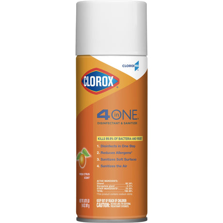 Surface Disinfectant / Sanitizer CloroxPro™ Clorox® 4 in One Alcohol Based Aerosol Spray Liquid 14 oz. Can Citrus Scent NonSterile - BeHope