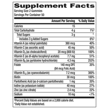 Multivitamin Supplement Centrum® Men Gummy 100 per Bottle Fruit Flavor - BeHope