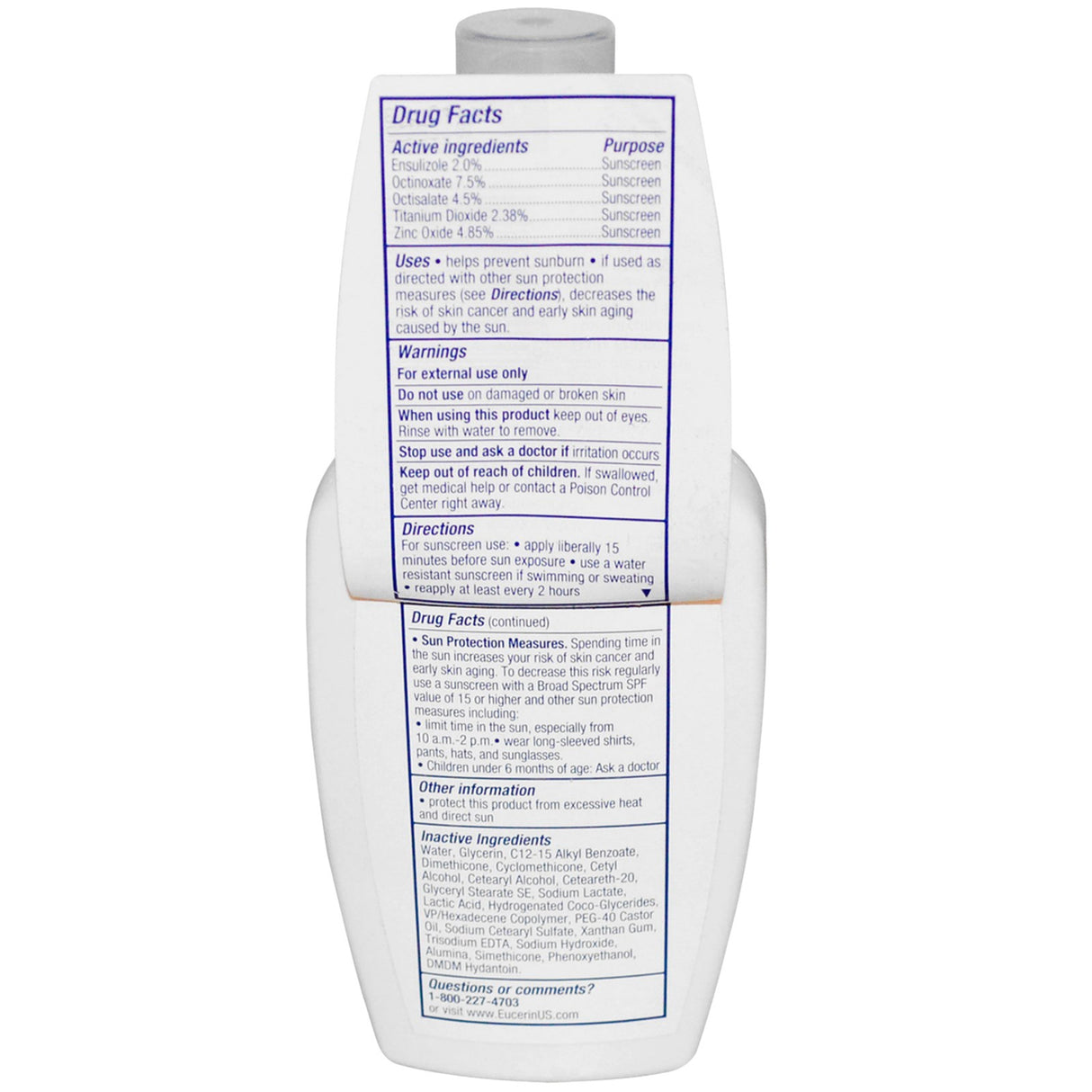 Sunscreen Eucerin® SPF 30 Lotion 4 oz. Pump Bottle - BeHope