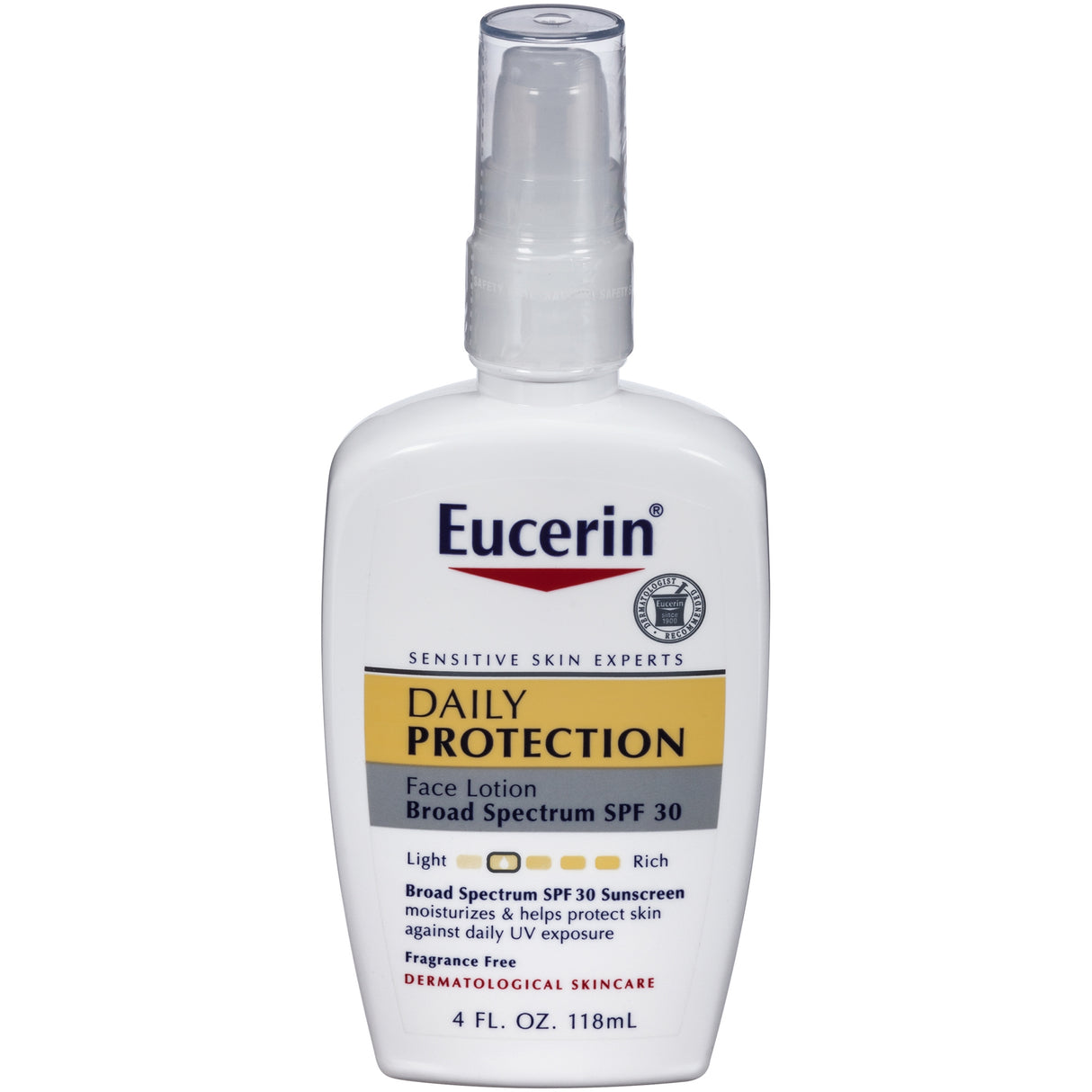 Sunscreen Eucerin® SPF 30 Lotion 4 oz. Pump Bottle - BeHope