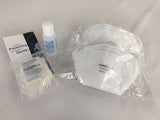 Masques N95 - Kit de protection contre les germes (2 masques, 1 désinfectant pour les mains, 1 paire de gants)