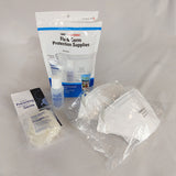 Masques N95 - Kit de protection contre les germes (2 masques, 1 désinfectant pour les mains, 1 paire de gants)