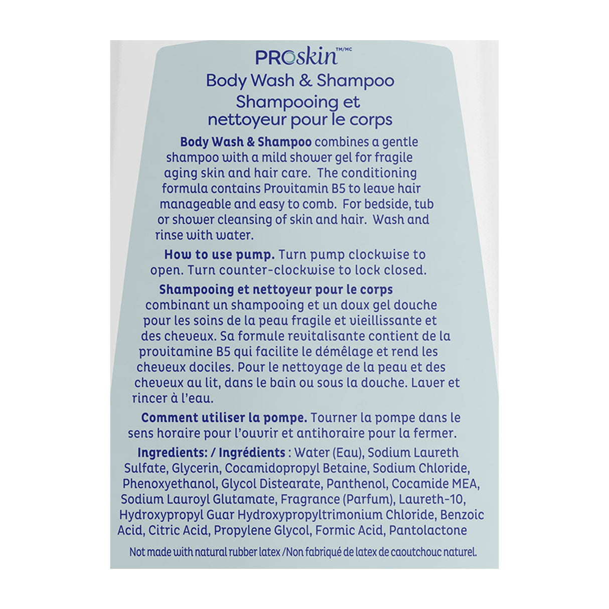 Shampoo and Body Wash TENA® ProSkin™ 33.8 oz. Pump Bottle Unscented - BeHope