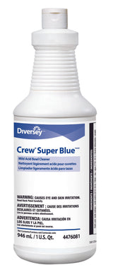 Toilet Bowl Cleaner Diversey™ Crew® Super Blue™ Acid Based Manual Squeeze Liquid 32 oz. Bottle Citrus Scent NonSterile - BeHope