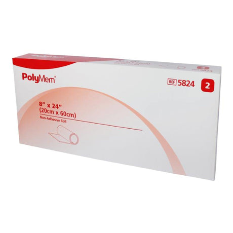 Foam Dressing PolyMem 8 X 24 Inch Without Border Film Backing Nonadhesive Rectangle Sterile