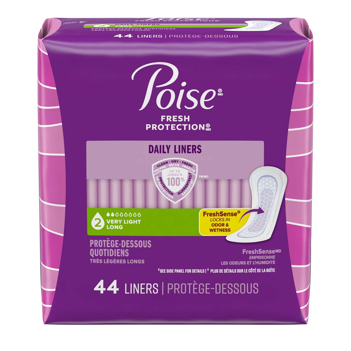 Bladder Control Pad Poise® Fresh Protection™ 8-1/2 Inch Length Light Absorbency Sodium Polyacrylate Core One Size Fits Most - BeHope