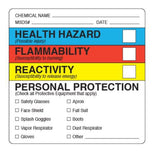 Pre-printed Label Shamrock Caution Paper Label Health Flammability Reactivity Biohazard - BeHope