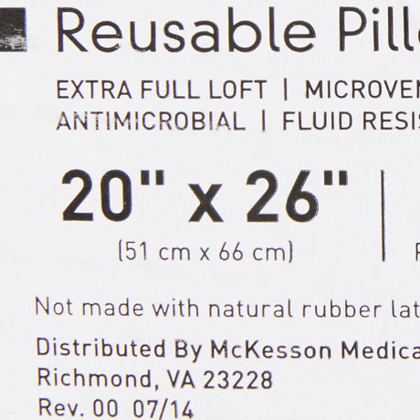 Bed Pillow McKesson Reusable Vinyl Coated Patient Comfort - BeHope