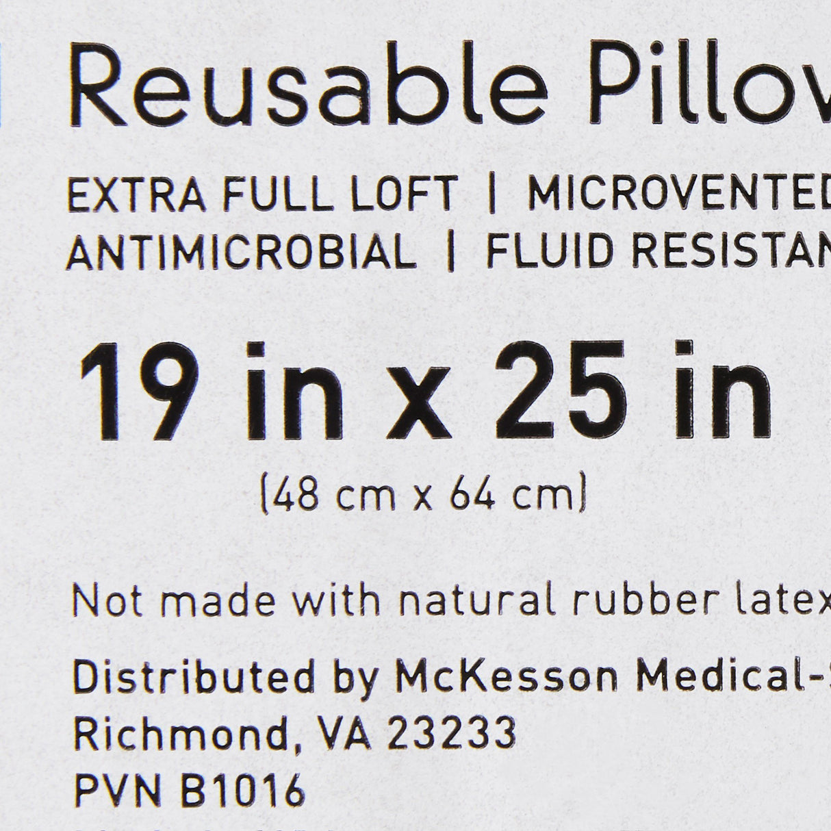 Bed Pillow McKesson 19 X 25 Inch White Reusable - BeHope