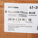 Bed Pillow McKesson 20 X 26 Inch Blue Reusable - BeHope