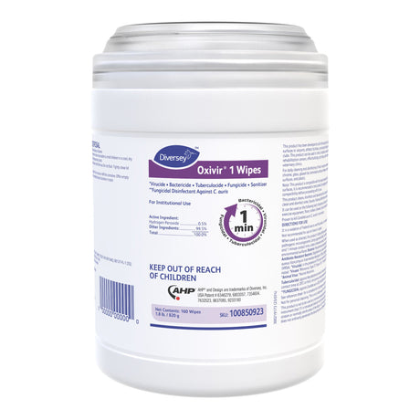 Surface Disinfectant Cleaner Oxivir® 1 Premoistened Broad Spectrum Manual Pull Wipe 160 Count Canister Scented NonSterile - BeHope