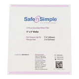 Ostomy Barrier Safe n Simple™ Trim to Fit, Standard Wear Flexible Tape 57 mm Flange Up to 1-3/4 Inch Opening 5 X 5 Inch - BeHope