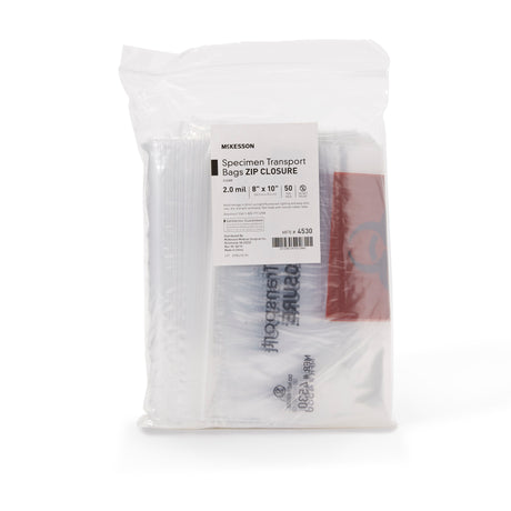 Specimen Transport Bag Mckesson Clear Biohazard Spill Proof Seal - BeHope