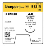 Absorbable Suture with Needle Surgical Specialties™ Plain Gut DSM19 3/8 Circle Precision Reverse Cutting Needle Size 4-0 Monofilament - BeHope
