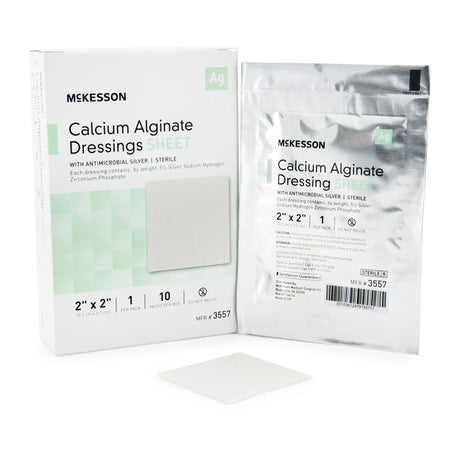 Silver Alginate Dressing McKesson 2 X 2 Inch Square Sterile - BeHope