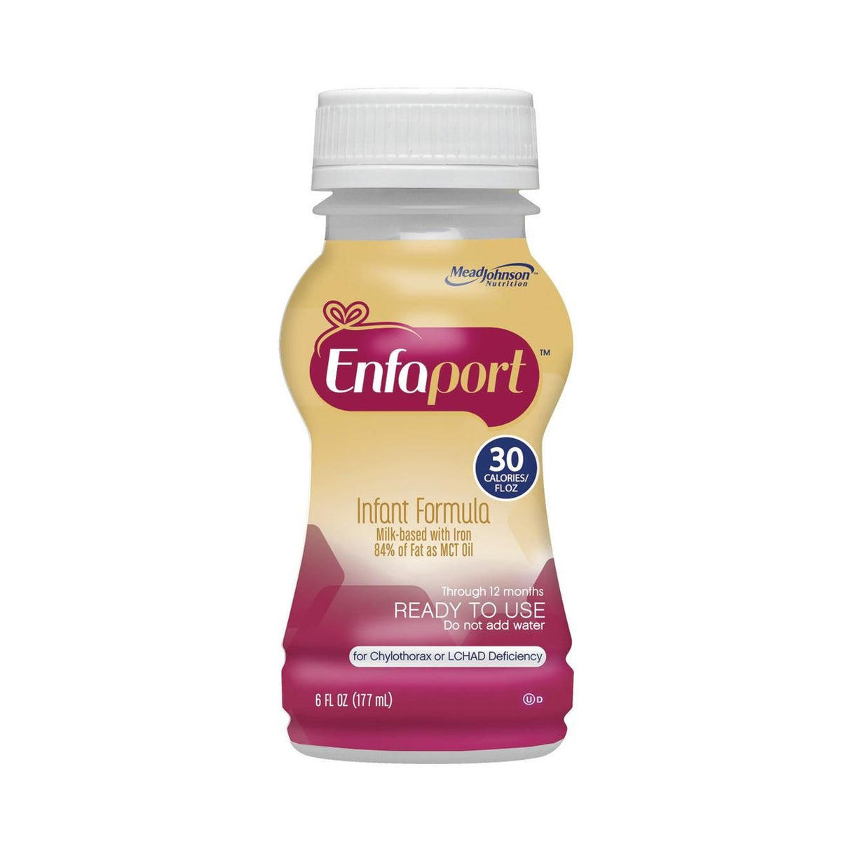 Infant Formula Enfaport™ Unflavored 6 oz. Bottle Liquid MCT Oil Chylothorax / LCHAD Deficiency - BeHope