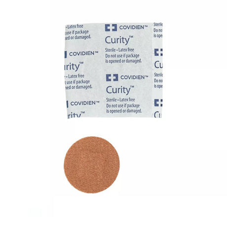 Adhesive Spot Bandage Curityâ„¢ Fabric Tan 7/8 Inch Diameter Sterile - BeHope