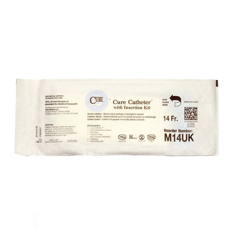 Intermittent Closed System Catheter Cure Catheter® Closed System Male / Straight Tip 14 Fr. Uncoated PVC - BeHope