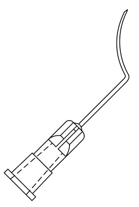 Lasik Irrigation Cannula Oasis® 26 Gauge 1 Inch 9 mm Formed Extension With Spatulated Tip - BeHope