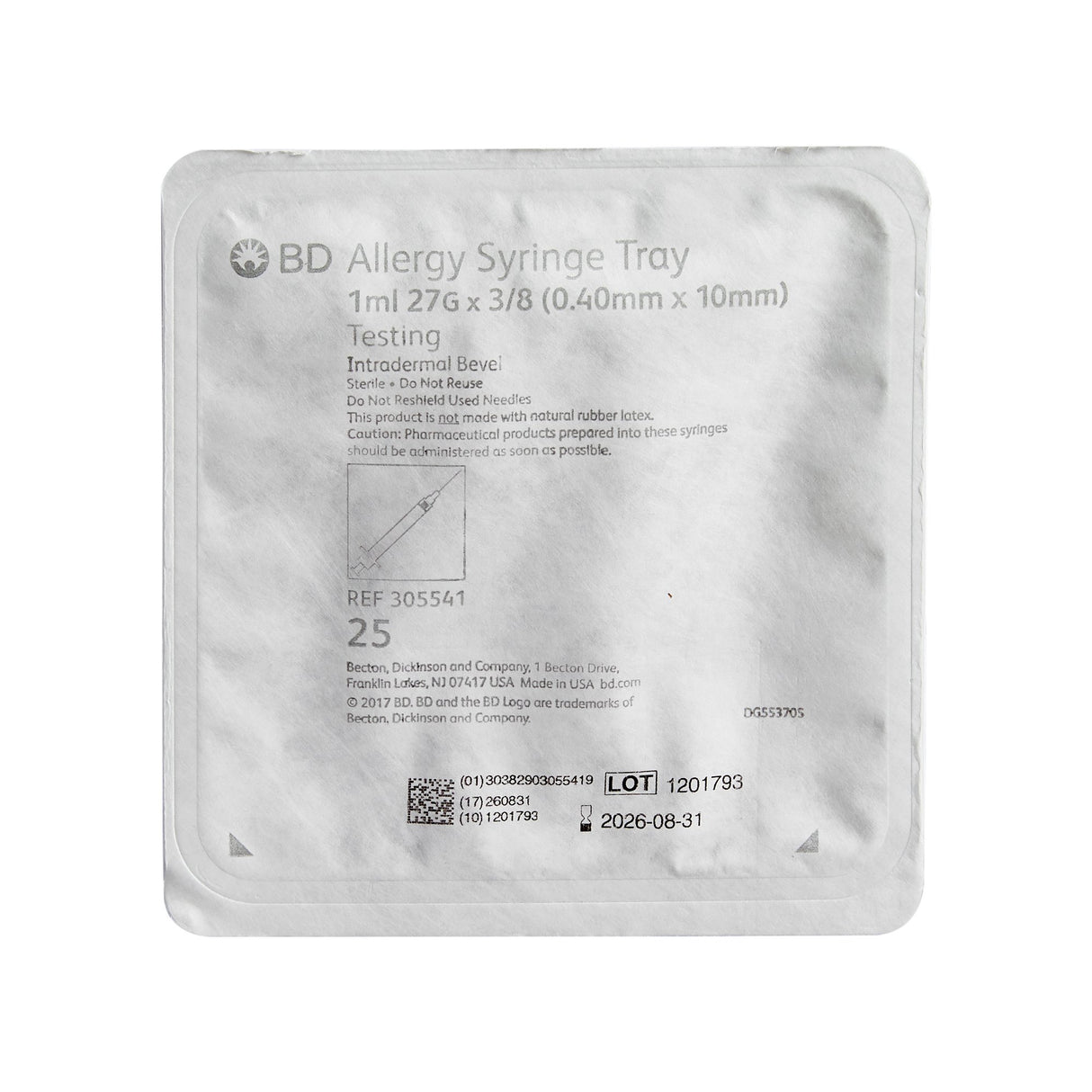 Standard Allergy Tray Precisionglide™ 27 Gauge Nonsafety Thin Wall for Specimen Collection - BeHope