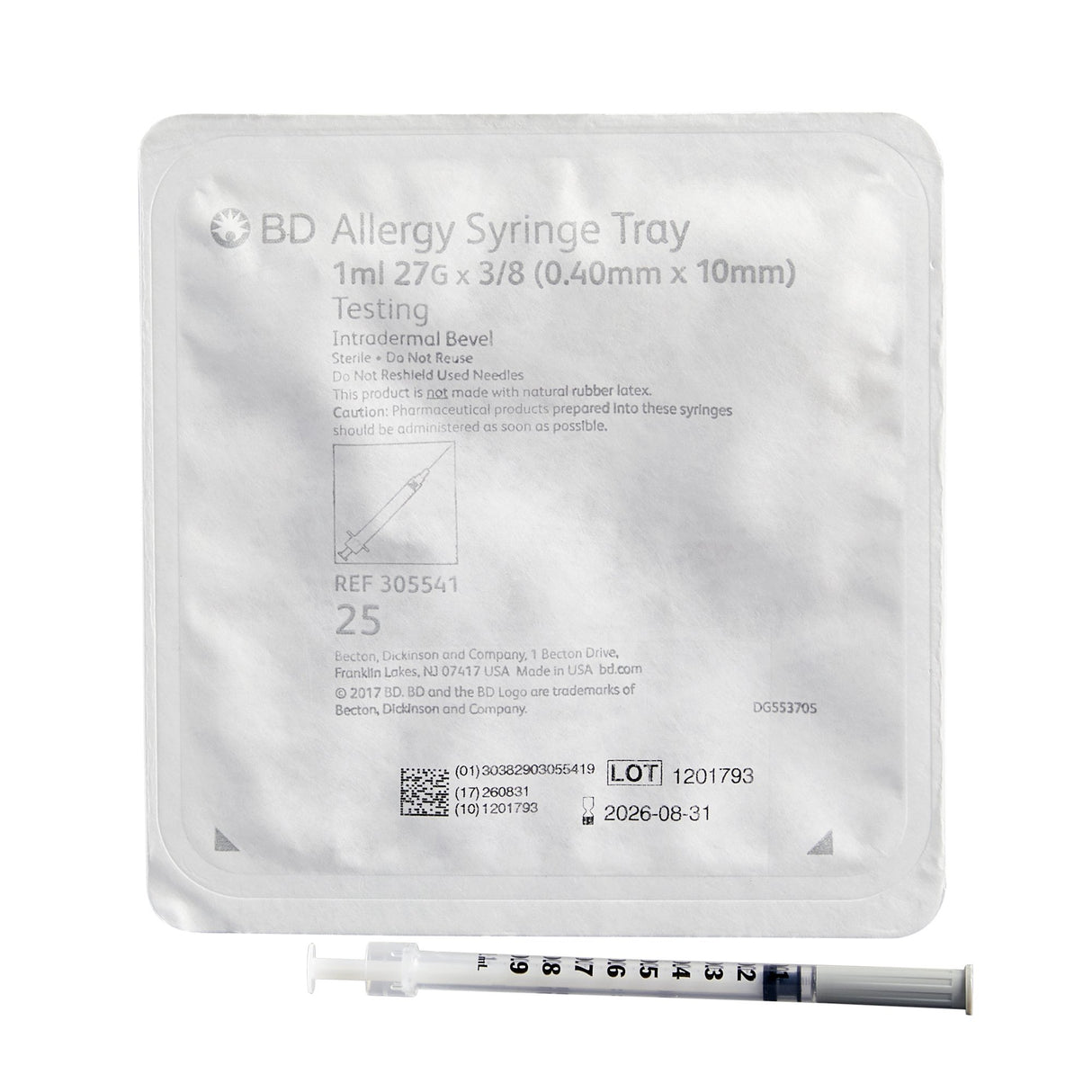 Standard Allergy Tray Precisionglide™ 27 Gauge Nonsafety Thin Wall for Specimen Collection - BeHope