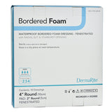 Foam Dressing BorderedFoamÂ® 4 Inch Diameter With Border Waterproof Backing Nonacrylic Adhesive Fenestrated Round Sterile - BeHope