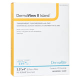 Transparent Film Dressing with Pad DermaView IIâ„¢ Island 3-1/2 X 4 Inch Frame Style Delivery Rectangle Sterile - BeHope
