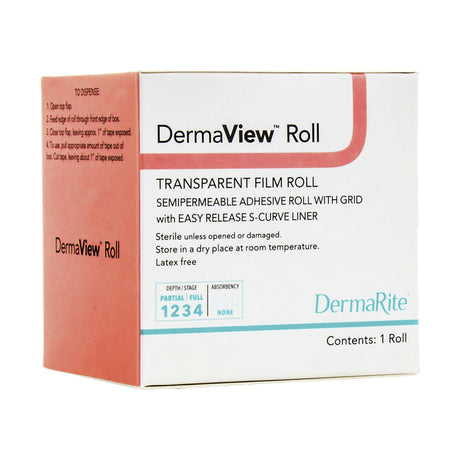 Transparent Film Dressing DermaViewâ„¢ 4 Inch X 11 Yard 2 Tab Delivery Roll Sterile - BeHope