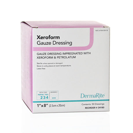 Xeroform Petrolatum Impregnated Dressing Xeroformâ„¢ Strip 1 X 8 Inch Sterile - BeHope