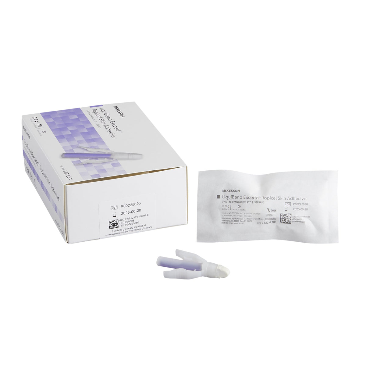 Skin Adhesive McKesson LiquiBand® Exceed™ 0.8 mL Liquid Precision and Dome Applicator Tip 2-Octyl Cyanoacrylate - BeHope